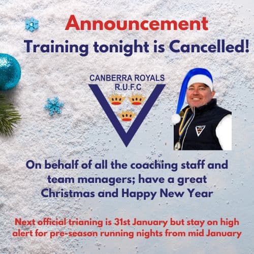 training cancelled